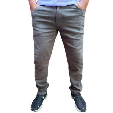 Imagem de calça masculina preta varias cores basica sarja c/elastano jeans skinn