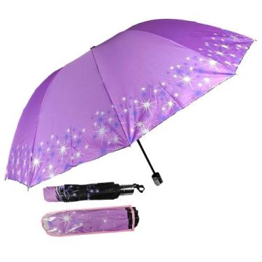 Imagem de Guarda Chuva Estampado Contra Vento Cabe Na Bolsa Grande Dobrável Refo