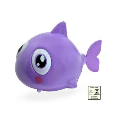 Imagem de Animais Nadadores a Corda Baleia Lilas Art Brink Brinquedo Infantil Re
