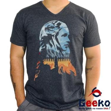 Imagem de Camiseta Daenerys Targaryen 100% Algodão Game Of Thrones Fire And Bloo