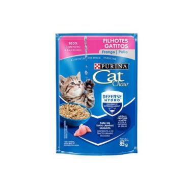 Imagem de Caixa com 15 Sachê Cat Chow Filhote Frango 15 x 85g - Cat Chow Purina