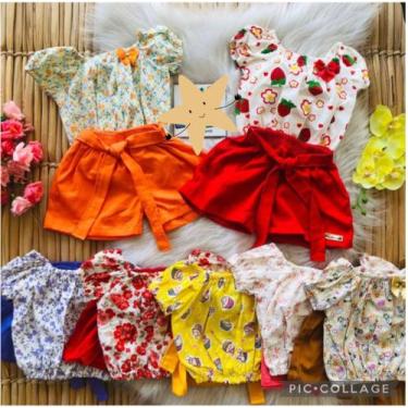 Imagem de Conjunto infantil meninas verão ciganinha kit com 2 - Miemay, Sortidos