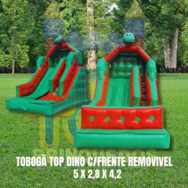 Imagem de Tobogã Top Premium Dinossauro C/ Frente Removível - Top Brinquedos