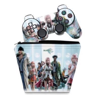 Imagem de Capa Case e Skin Adesivo Compatível PS3 Controle - Final Fantasy Xiii 