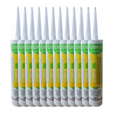 Imagem de 12 Silicone Incolor Transparente Acético - 260gr -antifungos - Barone