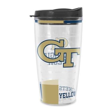 Imagem de Rico Industries NCAA Georgia Tech Yellow Jackets – GT 473 ml com isolamento duplo Tritan Classic Tumbler Cup mantém bebidas frias e quentes, feito nos EUA
