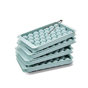 Imagem de Gadgetime USA Molde redondo para cubos de gelo – Máquina de fazer círculos esféricos para Bourbon, uísque, coquetéis, sucos, café – Fácil liberação e recarga – 4 pinças de aço inoxidável incluídas –