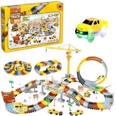 Imagem de Pista de Veículos Modelável com Carrinho Elétrico 182 Peças - Toy King