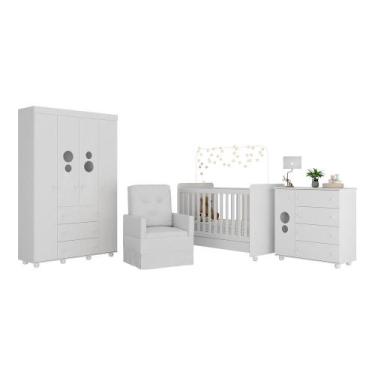 Imagem de Quarto Completo com Poltrona de Amamentação Pimpolho Multimóveis MP407