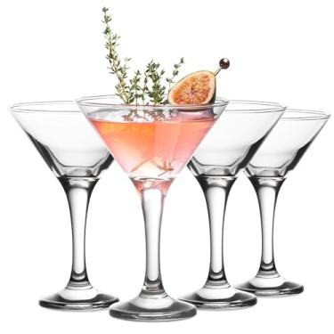 Imagem de Vikko Conjunto de 4 copos de Martini, copos de martini transparentes de 170 g com haste, copos elegantes para martini, vodka, coquetel, lavável na lava-louças, copos duráveis
