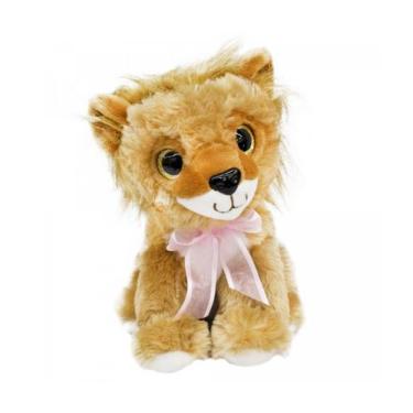 Imagem de Leão De Pelúcia Com Lacinho E Olho Brilhante 22cms - FOFY TOYS