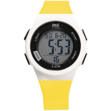 Imagem de Relógio Everlast Masculino A Prova D'Agua Digital Resistente, Amarelo/