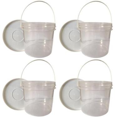Imagem de Balde Transparente 2.2L de gelo 4 Pçs - Nastripack, Transparente