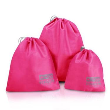 Imagem de Kit Organizador de Malas para Viagem 3 Peças Jacki Design Pink