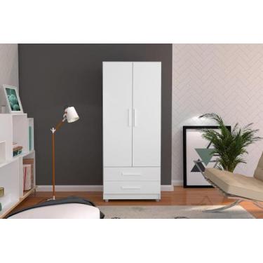 Imagem de Roupeiro Multiuso AM Solteiro 2 Portas Cor Branco - SM
