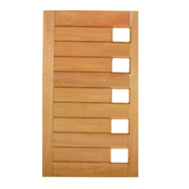 Imagem de Porta Pivotante Mexicana Horizontal 05 Vidros Montada em Madeira Maciç