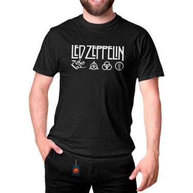 Imagem de Camiseta Masculina Led Zeppelin Logo Camisa Banda Rock - SEMPRENALUTA,