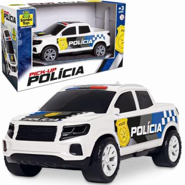Imagem de Viatura Pick-up Carrinho De Policia Caminhonete De Brinquedo Infantil 