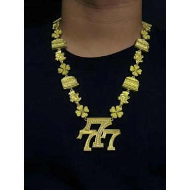 Imagem de Corrente personalizada 777 Moeda antiga - Lobin jóias