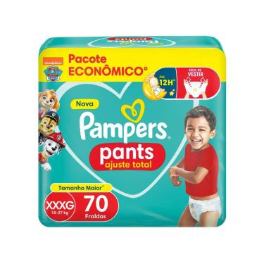 Imagem de Fralda Calça Pampers Ajuste Total Tam Xxxg Até 27Kg - 70 Unidades Xxxg