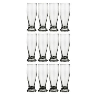 Imagem de 12 Copos Munich Vidro Transparente Cerveja 300ml - NADIR FIGUEIREDO