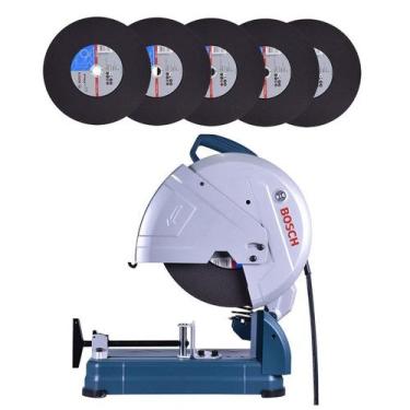 Imagem de Serra Policorte 14" 2.400w c/ 5 Discos GCO 14-24 Bosch, 110V