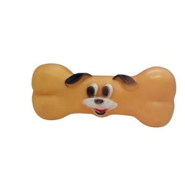 Imagem de Brinquedo para Cães Modelo Osso Carinha Sonoro 16 cm - KOPECK