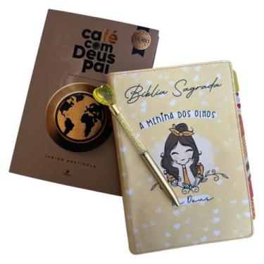 Imagem de Combo Bíblia A menina dos olhos de Deus com Abas adesivas + Cafe com D