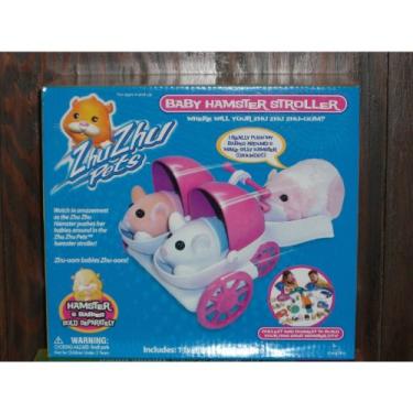 Imagem de Giochi Preziosi Carrinho de Bebê com Dois Assentos: Acessório de Carrocinha de Hamster para Zhu Zhu Pet