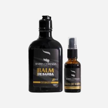 Imagem de Kit Balm de Barba 180ml + Óleo de Barba 30ml, Preto