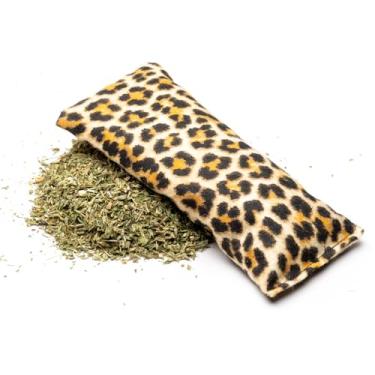 Imagem de DesertUSA Almofada Purrfectly Plush Catnip – estampa de leopardo, brinquedo 100% preenchido com erva de gato para gatos, macio e durável, estimula brincar e relaxar