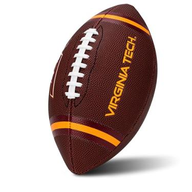 Imagem de Franklin Sports Virginia Tech Hokies Kids NCAA Youth Football - Bolas de futebol juvenil oficial da equipe universitária com logotipos de times para crianças - Bola de PVC tamanho júnior - quintal +