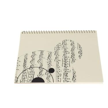 Imagem de Caderno Musical Com Capa Exclusiva: 50 Páginas, Urso Amarelo, para Notar Partituras (padrão de urso amarelo)