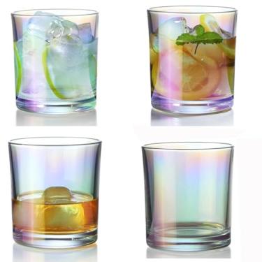 Imagem de KING CRYSTAL Conjunto de 4 copos de cristal Trumbler | Copos de 340 g | Copos de cozinha para coquetéis, café gelado, cerveja, chá gelado, uísque, água, copos de bebida | Seguro para lava-louças.