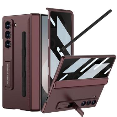 Imagem de YQODSZ Capa para Samsung Galaxy Z Fold 6 com protetor de tela de privacidade, capa de telefone anti-espião Fold6 com suporte para caneta S e suporte Stylus com dobradiça, proteção de privacidade, capa