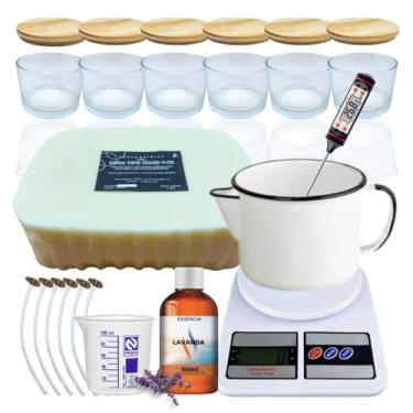 Imagem de Kit para iniciantes de velas aromáticas com pote de patê