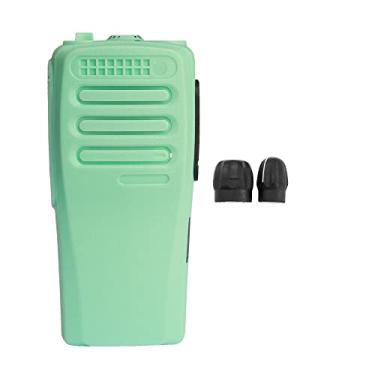 Imagem de VBLL Capa turquesa de 16 canais para rádio CP200D DP1400 DEP450 XIR P3688 com botões adesivos de botão PTT de canal