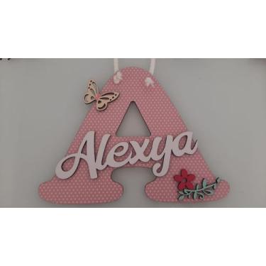 Imagem de Enfeite Quadro Porta Maternidade menina em mdf personalizado - MIWL AR