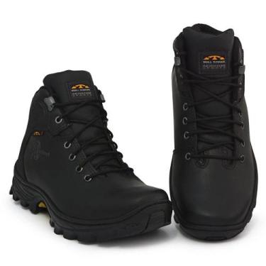 Imagem de Bota Masculina Adventure Couro Bull Terrier Trilha, 41, Preto
