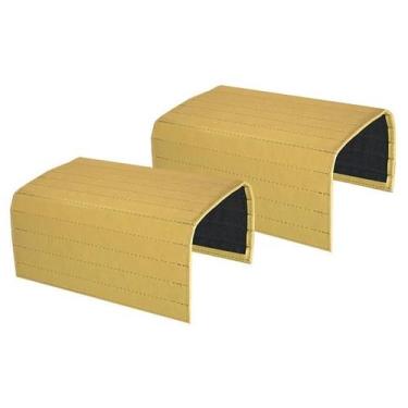 Imagem de Kit 2 Esteiras Sintética Para Braço de Sofá Amarelo - Bandejas Para So