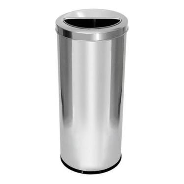 Imagem de Lixeira Em Aço Inox 50 Litros Com Aro Meia Lua - JSN