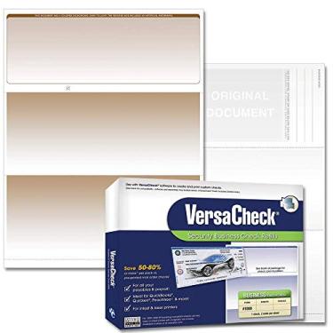 Imagem de VersaCheck Cheques seguros – 1000 verificações de vales de negócios em branco – Bronze graduado – 1000 folhas formulário #1000 – Verificação no topo