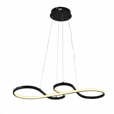 Imagem de Lustre Pendente Lumier Infinity Sala de Jantar 40W Luminária de Luxo (Preto)
