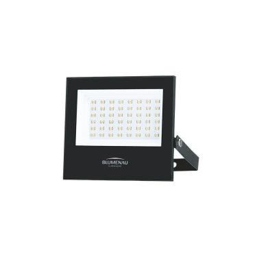 Imagem de Refletor Blumenau Led Play 50w Preto Bivolt 3000k Luz Amarela