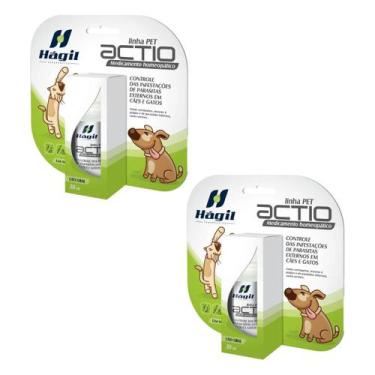 Imagem de Kit 2 unidades Hágil Actio Terapia 30ml Homeopatia Antipulgas, Carrapa