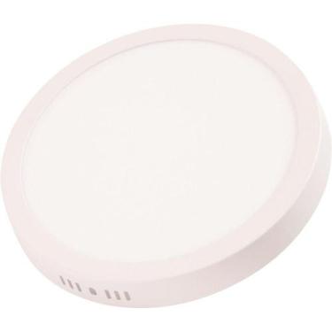 Imagem de Plafon Led Tramontina Redondo De Sobrepor 24k Bivolt 3000k Luz Amarela