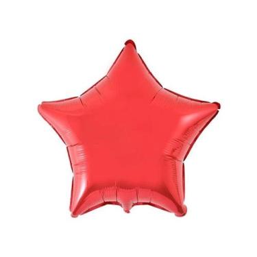 Imagem de Balão de Festa Metalizado 20" 50cm - Estrela Vermelho - 01 Unidade - F