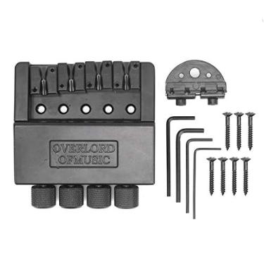 Imagem de Bass String Bridge, 4 Cordas Sem Cabeça de Zinco Liga -baixo Ponte Cauda Cauda Acessórios de Instrumentos Musicais Precision Instrumentos Elétricos Pretos