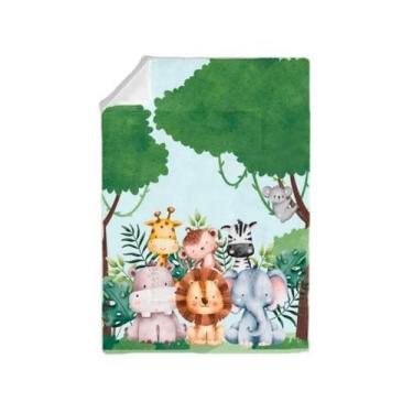 Imagem de Manta Cobertor De Bebê Estampada 1,80 x 1m Menina e Menino Cobertinha 