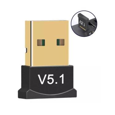 Imagem de Receptor Adaptador Usb Bluetooth 5.0 Plug And Play Note Pc P/ Manete F